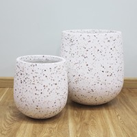 Jardin Extérieur Artisanat Du Vietnam Fibre Ciment Béton Jardinière Pots De Fleurs Pour La Décoration Intérieure Emballage Personnalisé