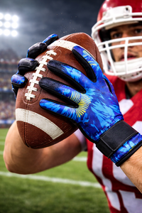 Gants de football américain pour receveurs, paume à haute adhérence, ajustement flexible, sangle de poignet, pour entraînement et match, fourniture OEM pour équipes - Product Image 2