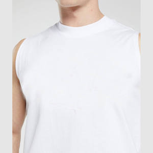 High Quality Casual Men's Gym Tank Top Knitted Quick-drying Breathable Cotton Spandex <b>Polyester</b> Customizable Colors Sizes - Product Image 3