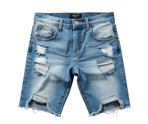 Shorts de Mezclilla Desgastados para Hombre al por Mayor, Shorts de Jean Transpirables a la Moda - Product Image 2