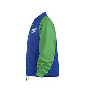 แจ็คเก็ตโค้ชไนลอนแบบมีโลโก้สั่งทำได้ MOQ ต่ำ สำหรับฤดูหนาว  ตำแหน่งโลโก้ด้านหน้า  แบบ unisex - Product Image 3