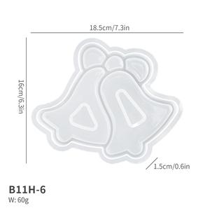 Christmas Tree Fruit Tray Christmas Elk Easily Removable Mold Coaster Gypsum <b>Resin</b> Silicone Mold - Product Image 5