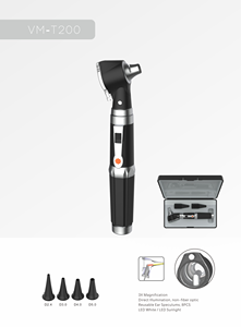 Professional High Quality Manual Stainless Steel Hand Held Mini Pocket Size Fiber Optic Otoscope Custom Packaging CE Certified - Product Image 2