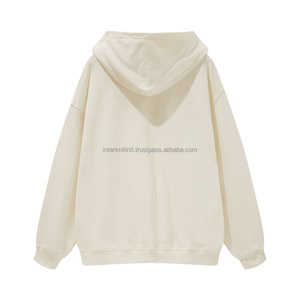 Hiver 2026 – Sweat à capuche Hip Hop en polaire 400G – Couleur unie, coupe classique, impression sérigraphiée, poche brodée, style décontracté - Product Image 2