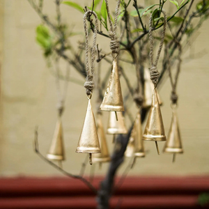 Hot Selling Brass Metal Hanging Bells Ornaments <b>Christmas</b> <b>Tree</b> <b>Wall</b> Decor Temple Santa Bells-Low Price <b>Christmas</b> Decorations - Product Image 6