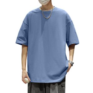 T-shirt vintage en pur coton délavé au soleil, coupe oversize à épaules tombantes, manches courtes rembourrées, coupe compressée, qualité supérieure pour les loisirs - Product Image 4