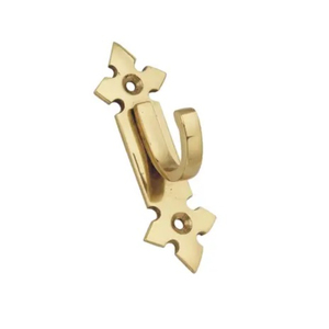 Classic Brass Wall <b>Hook</b> Single Coat Hanger Rust Resistant Metal <b>Hook</b> <b>for</b> Clothing Storage Installation with Drill - Product Image 4