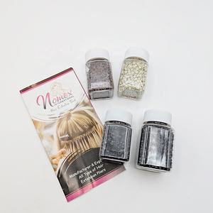 Pince à micro-perles professionnelles en acier inoxydable pour extensions de cheveux 3mm/4mm/5mm, 1000 perles par boîte, logo personnalisé - Product Image 1