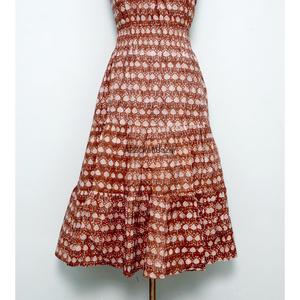 Robe maxi bohème d'été en coton imprimée à la main avec imprimé floral, col halter et manches tombantes pour femmes - Product Image 2