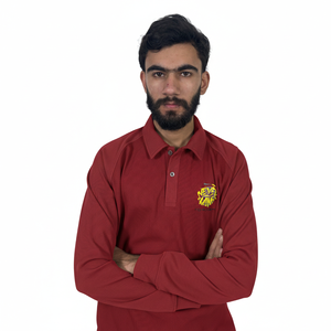 Polo homme à manches longues en coton épais 450 GSM, coupe ample classique, broderie unie, logo personnalisé, fermeture éclair. - Product Image 2