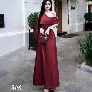 Elegante Vestido Largo Sexy de Manga Corta para Mujer, Combinación Perfecta de Elegancia, Comodidad, Casual y Formal para Diversos Eventos, Maxi de Seda - Product Image 1