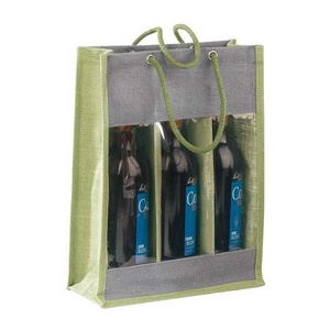 Bolsa de yute personalizada Bolsas de vino de yute sostenibles Regalo perfecto para bodas y fiestas Venta caliente Bolsa de vino de yute - Product Image 4