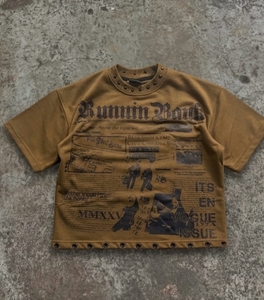 เสื้อยืดแขนสั้นคอกลมพิมพ์ลายดิจิทัลทรงปกติสำหรับผู้ชาย ยี่ห้อ GENERSA SPORTS ผลิตจากผ้าฝ้ายถัก 100% สไตล์ลำลองแนวสตรีทแวร์ - Product Image 4