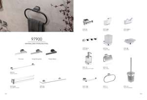 Crochets muraux doubles en métal chromé modernes pour salle de bain, avec protection anti-corrosion écologique et nettoyage facile - Product Image 3