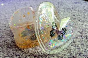 Caja de Resina Decorativa Hecha a Mano para Joyas, Organizador de Almacenamiento de Joyas, Pequeña Caja de Resina Personalizada para el Hogar y Regalos - Product Image 3