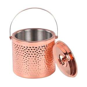Seau à glace en cuivre de luxe pour vin, design floral moderne, capacité 5L, pour la vente en gros - Product Image 5