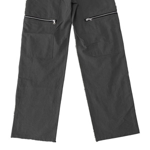 Men Dark Gray Wide Leg <b>Cargo</b> <b>Pants</b> Oversized Zipper Pocket Technical Trousers Baggy Casual Streetwear <b>Work</b> <b>Pants</b> Wholesale - Product Image 2