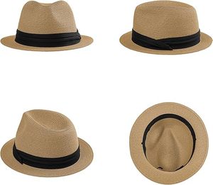 Chapeaux Panama en paille réglables pour l'équitation en plein air, style Fedora, pour le voyage, la randonnée et l'équitation, respirants, vente en gros OEM - Product Image 5