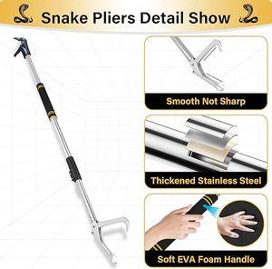 Herramienta Profesional para Atrapar Serpientes, Pinzas Plegables, Palo para Capturar Reptiles, Equipo para Manipular Cascabelas, Agarre Fuerte y Resistente - Product Image 3