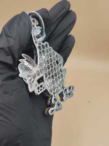 จี้รูปการ์ตูนเงินแท้ 925 ประดับเพชรโมอิสซาไนต์ VVS หรูหรา ชุบทอง 18K ได้รับการรับรองจาก GCI IDGL เครื่องประดับคุณภาพสูง - Product Image 4