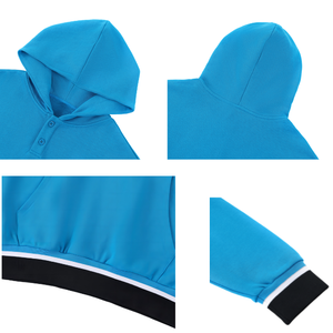 Sweat-shirt unisexe ample à capuche, 100 % coton, 340 GSM, respirant, tricoté, col rond, décontracté, manches longues, pour l'hiver - Product Image 3