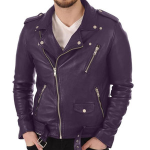 แจ็คเก็ตหนังผู้ชายแบบใหม่ ราคาขายส่ง คุณภาพสูง ดีไซน์ทันสมัย ทรงเข้ารูป สวมใส่สบาย ราคาประหยัด - Product Image 1