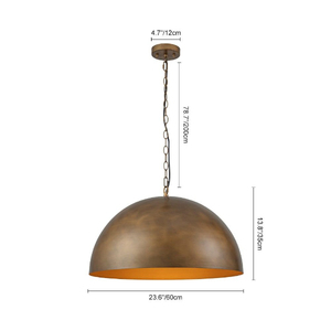 Copper Antique Pendant <b>Light</b> Metal Shade LED Indoor <b>Ceiling</b> Fixture Large Size Mounted Design Handmade Pendant Lamps - Product Image 4
