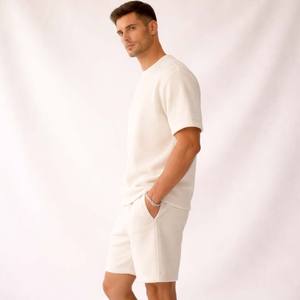 Ensemble T-shirt et short en molleton respirant de qualité supérieure pour homme – Tenue décontractée d'été deux pièces style streetwear et loungewear – Vente en gros - Product Image 3