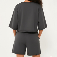 Nouvelle Collection 2026 – Ensemble Deux Pièces Tricoté pour Femme, Col Rond, Sans Manches, Coupe Droite, Respirant, Couleur Unie, Tenue Décontractée d'Été