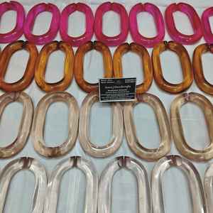 Grandes chaînes en résine transparente colorées de nouvelle taille pour la décoration murale, idéales pour les projets de bricolage, séparateurs de pièce et accessoires de rideaux. - Product Image 4