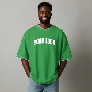 Camisetas de Algodón 100% de Alta Calidad para Hombre, Tejidas, de Talla Grande, Diseño Personalizado, Servicio OEM - Product Image 3