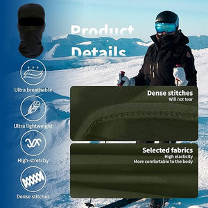 Gorro de esquí cortavientos personalizado con etiqueta privada, alta calidad, para deportes de invierno al aire libre, venta al por mayor, mejores precios - Product Image 3