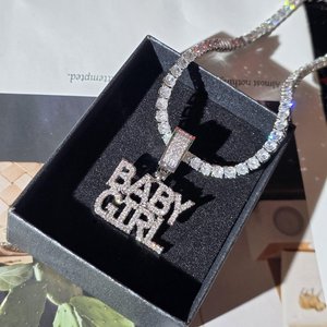 Collar con Colgante de Nombre Personalizado con Incrustaciones de Diamantes, Estilo Hip Hop, con Letras de Moissanita, Joyería para Hombre - Product Image 2