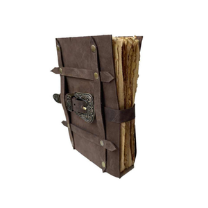 Carnet en cuir souple artisanal avec sangle à boucle vintage, carnet de croquis, planificateur de style lecture - Cadeau écologique - Product Image 1