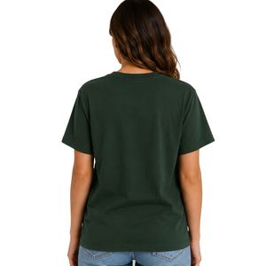 T-shirt surdimensionné pour femme, vert foncé, minimaliste, avec motif de chat, imprimé graphique, décontracté, col rond, manches courtes, mode estivale - Product Image 2