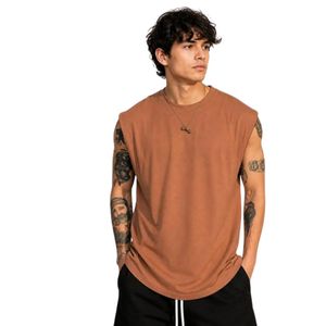 Débardeur sans manches en polycoton à col rond pour homme, idéal pour la gym, l'entraînement, la course à pied et les tenues décontractées - Product Image 1