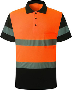 เสื้อโปโลสะท้อนแสง DYNEGO APPARELS สำหรับผู้ชาย เหมาะสำหรับงานกลางคืน งานก่อสร้างบนถนน ป้องกันแบคทีเรีย - Product Image 1