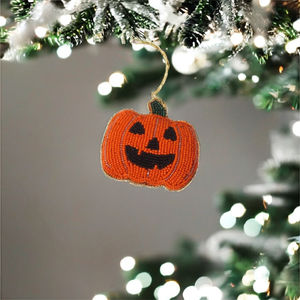 Ornements Jaunty Orange Zari en gros, 3,50 pouces, décorations de Noël festives pour les fournitures de vacances - Product Image 2