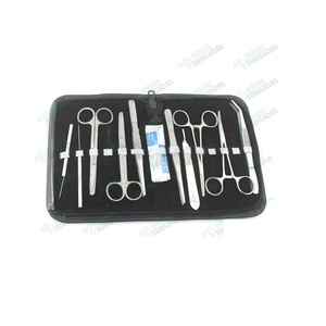 Excelente calidad, 19 Uds., juego de instrumentos de poste de autopsia de acero inoxidable, Kit de disección, caja de madera de anatomía con maquinaria - Product Image 6