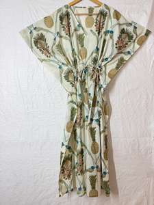 ชุดเดรสยาวผ้าฝ้ายพิมพ์ลายนกสำหรับผู้หญิง ทรงหลวม สวมคลุมชายหาด ชุดลำลองสำหรับฤดูร้อน สไตล์โบฮีเมียน - Product Image 4