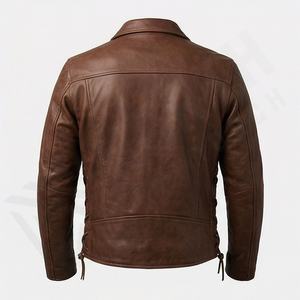 Vestes en cuir pour hommes NAI-0536B, style motard, vêtements de protection pour la moto, vente en gros, couleur personnalisable - Product Image 2