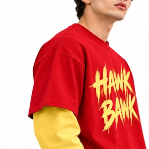 Men Double Layer T Shirt Casual <b>Layered</b> Sleeve Style Letter Print Casual Short Sleeve O-Neck T Shirt Cotton <b>Top</b> Double Layer - Product Image 6