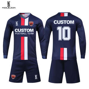 Maillot de football respirant à manches courtes, anti-UV, anti-humidité, séchage rapide, uniforme de survêtement 100 % polyester - Product Image 1