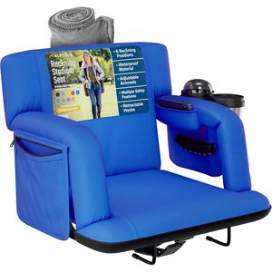 Premium Reclining Bleacher <b>Chair</b> with <b>Back</b> <b>Support</b> for Stadium Seating - Product Image 1