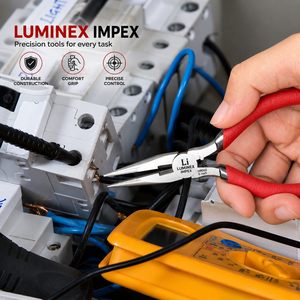 LUMINEX IMPEX <b>Long</b> <b>Nose</b> Stainless Steel Lightweight Jewelry Polishing Pliers with Smooth Operation - Product Image 2