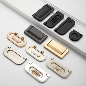 Poignées dissimulées à bascule sans perçage, style minimaliste moderne, pour tiroirs de lits et armoires, à montage en surface ou encastré - Product Image 2