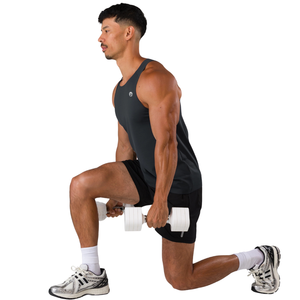 Camiseta sin mangas para hombre, ajuste muscular, para gimnasio, entrenamiento, fitness, color azul medianoche, rendimiento, OEM, al por mayor - Product Image 3