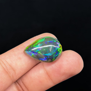 โอปอลดำเอธิโอเปียธรรมชาติทรงลูกแพร์หลากสี (32.75 กะรัต เกรด AAA) PANJSHIR GEMS สำหรับทำจี้/แหวน/สร้อยคอ - Product Image 6