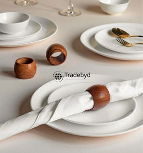 แหวนรองผ้าเช็ดปากไม้ทำมือสุดพิเศษ ของตกแต่งโต๊ะอาหารสุดหรู อุปกรณ์ตกแต่งโต๊ะงานแต่งงานระดับพรีเมียมสำหรับโรงแรม ผลิตภัณฑ์จาก Tradebyd ทั่วโลก - Product Image 3