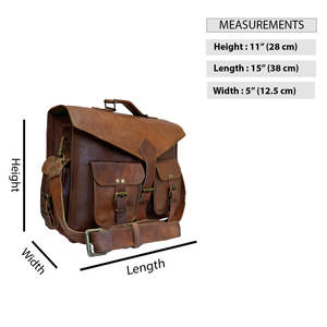 Sac à main pour ordinateur portable en cuir véritable Madosh, durable, léger, moderne, décontracté, sac messager pour homme, pour le bureau, les voyages, l'usage quotidien - Product Image 5